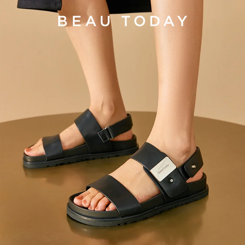 BEAUTODAY Casual Sandals Women Synthetic Leather Open Toe Roman Outdoors Shoes Metal Buckle Summer Beach Ladies Flats 34607
BEAUTODAY Casual Sandals Women Synthetic Leather Open Toe Roman Outdoors Shoes Metal Buckle Summer Beach Ladies Flats 34607