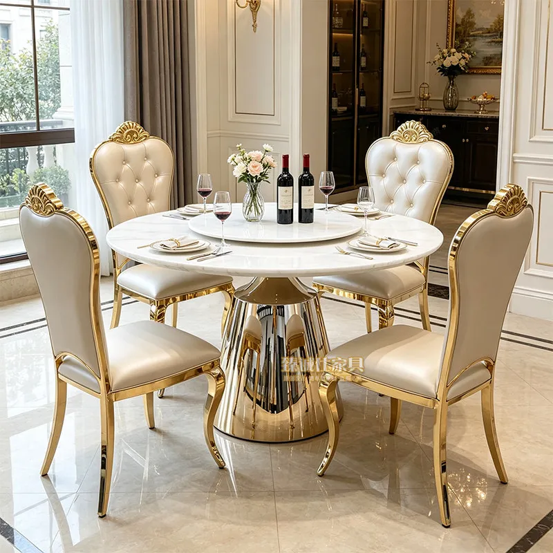 Luxury Nordic Dining Table Modern Round Restaurant Lounge Designer Reception Dining Table Corner Center Mesa Salon Furniture
Luxury Nordic Dining Table Modern Round Restaurant Lounge Designer Reception Dining Table Corner Center Mesa Salon Furniture