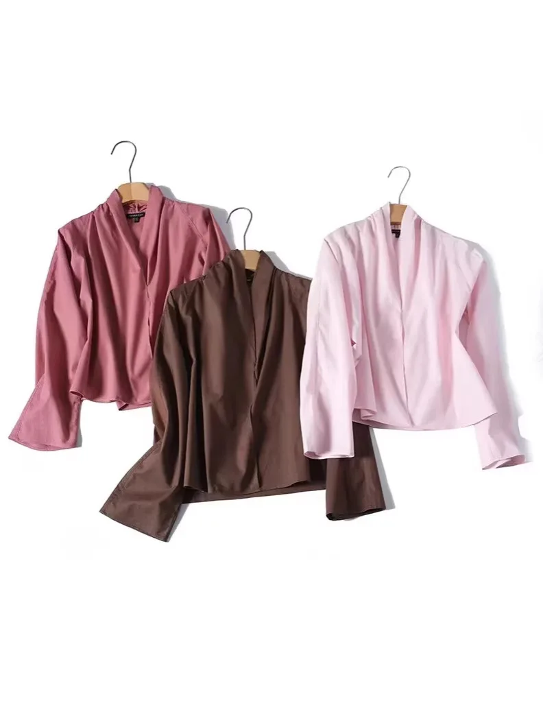 Dave&Di Spring And Summer New Women's Casual Style Fashionable Solid Color Splicing Double Breasted Shirt Top
Dave&Di Spring And Summer New Women's Casual Style Fashionable Solid Color Splicing Double Breasted Shirt Top