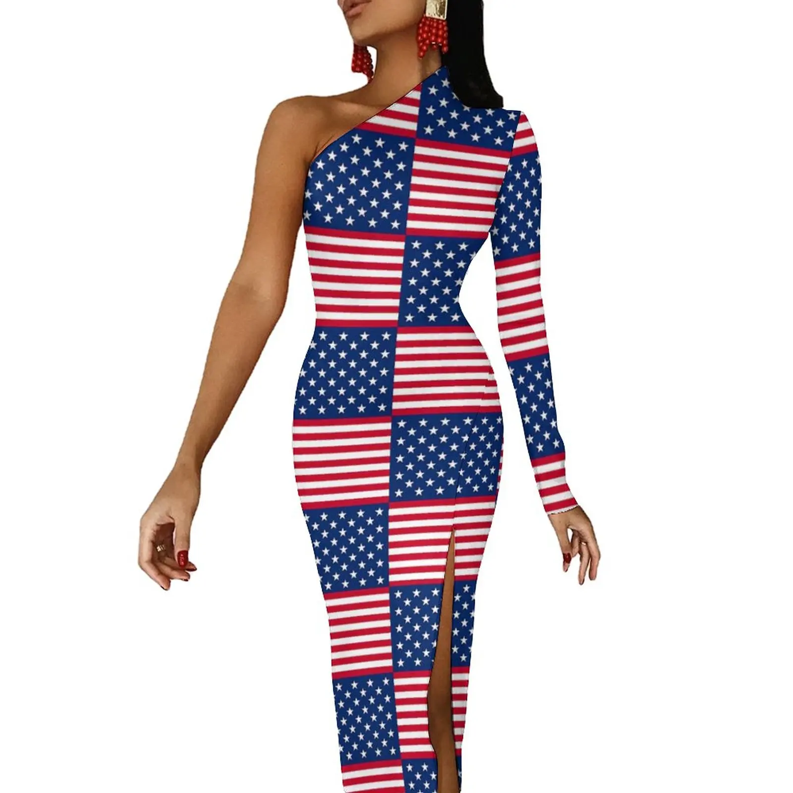 Облегающее платье с американским флагом, женское винтажное платье макси на Национальный день США, вечерние платья с длинными рукавами и графическим рисунком, подарок на день рождения
Облегающее платье с американским флагом, женское винтажное платье макси на Национальный день США, вечерние платья с длинными рукавами и графическим рисунком, подарок на день рождения