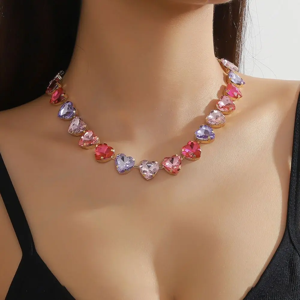 Neck Accessories Pink Peach Heart Choker Necklace Fashion Luxury Clavicular Chain Exquisite Sweet Collarbone Chain Wedding Party
Neck Accessories Pink Peach Heart Choker Necklace Fashion Luxury Clavicular Chain Exquisite Sweet Collarbone Chain Wedding Party