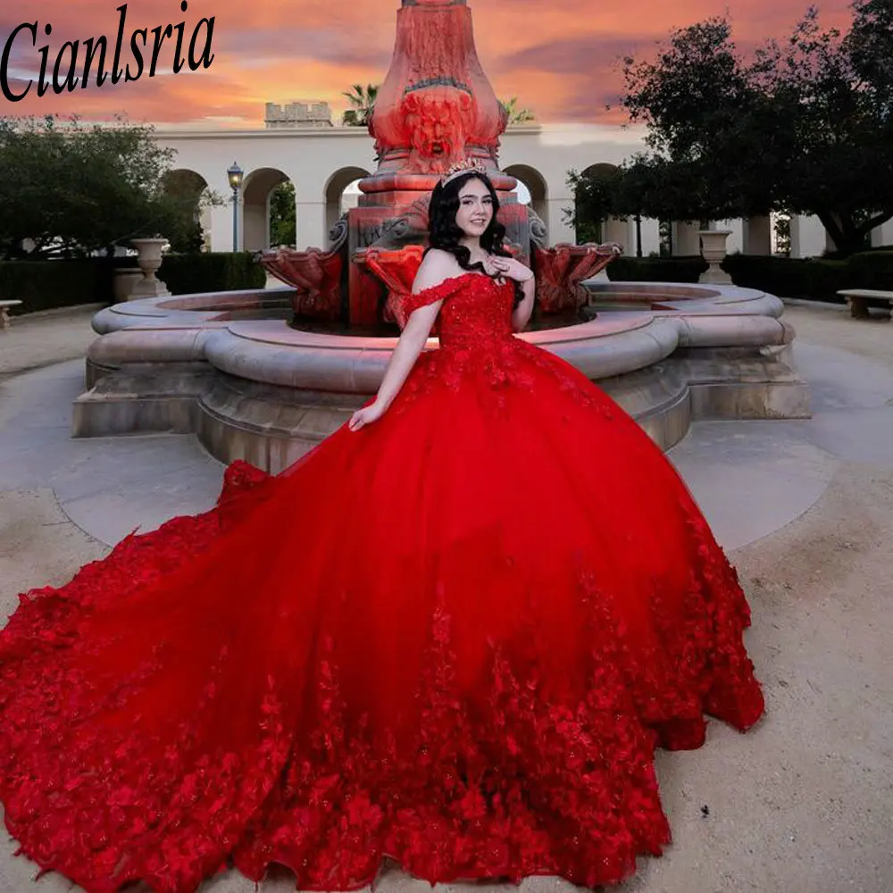 Бальное платье с красным жемчугом и 3D цветами, платья для Quinceanera с открытыми плечами и аппликацией, кружевное милое, 15 дней рождения
Бальное платье с красным жемчугом и 3D цветами, платья для Quinceanera с открытыми плечами и аппликацией, кружевное милое, 15 дней рождения