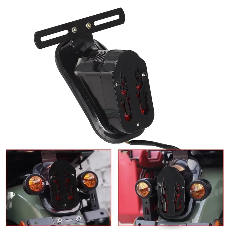 Motorcycle modification accessories modified flame rear taillights suitable for Harley Prince model rear brake lights
Motorcycle modification accessories modified flame rear taillights suitable for Harley Prince model rear brake lights