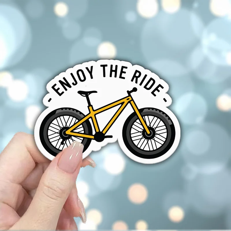3inch bicycle sticker - matte texture self-adhesive decal, yellow mountain bike with "enjoy the ride" text - permanent adhesive
3inch bicycle sticker - matte texture self-adhesive decal, yellow mountain bike with "enjoy the ride" text - permanent adhesive