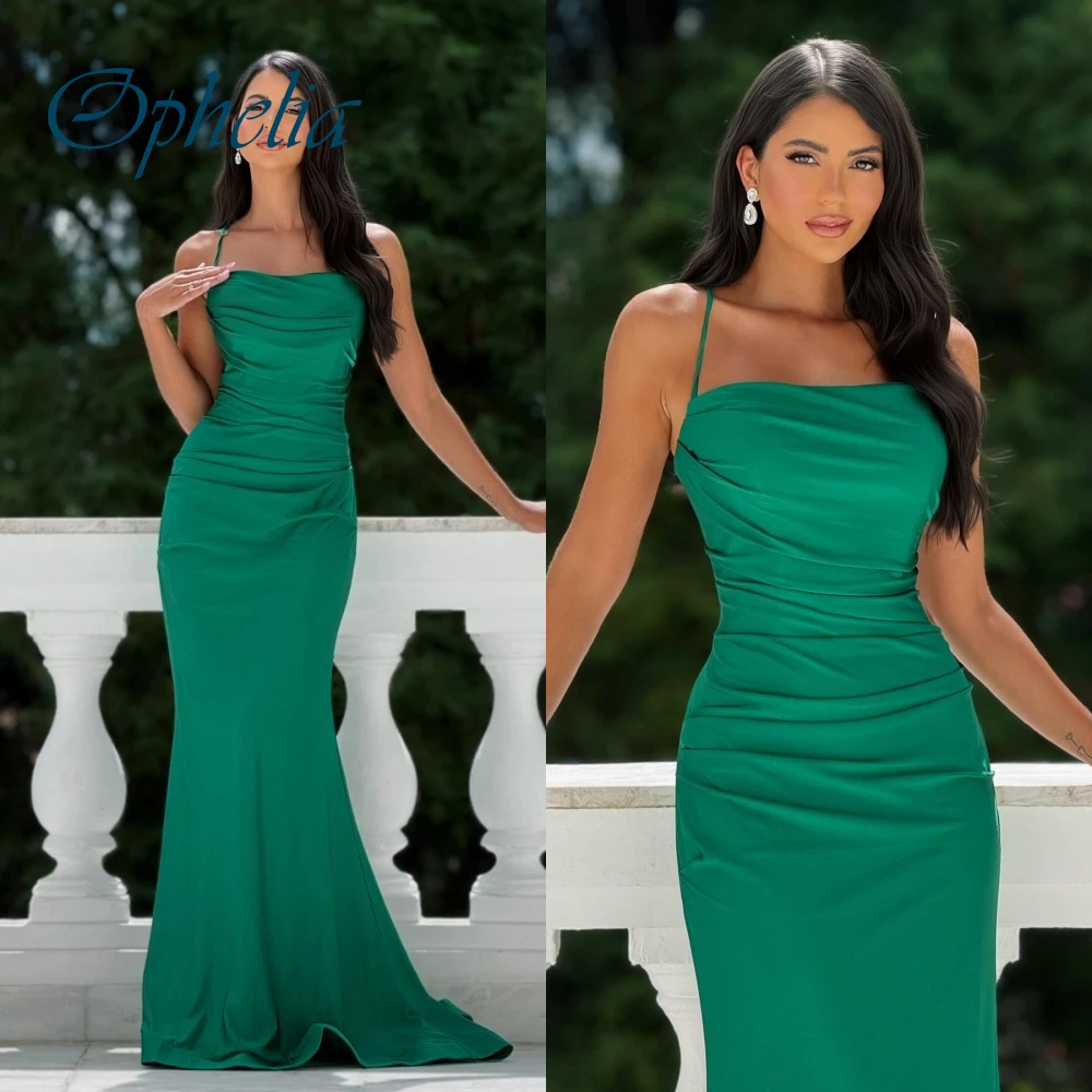 Customized Sexy Green Spaghetti Straps Lace Up Back Evening Dress High Quality Jersey Prom Dresses Temperament Party Gowns
Customized Sexy Green Spaghetti Straps Lace Up Back Evening Dress High Quality Jersey Prom Dresses Temperament Party Gowns