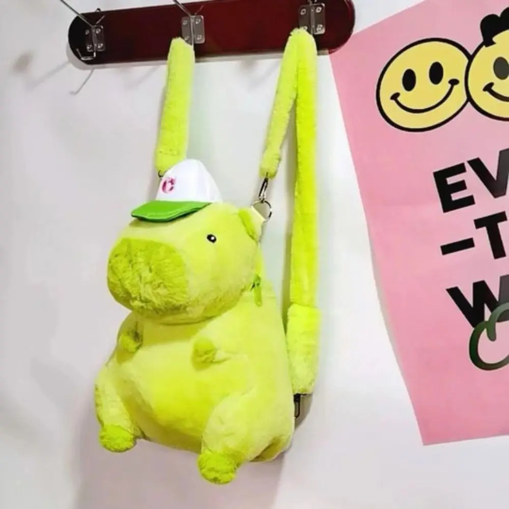 Animal Cartoon Pink Capybara Plush Backpack Large Capacity Stuffed Capybara Crossbody Bag Green Cotton Capybara Plush Bag
Animal Cartoon Pink Capybara Plush Backpack Large Capacity Stuffed Capybara Crossbody Bag Green Cotton Capybara Plush Bag