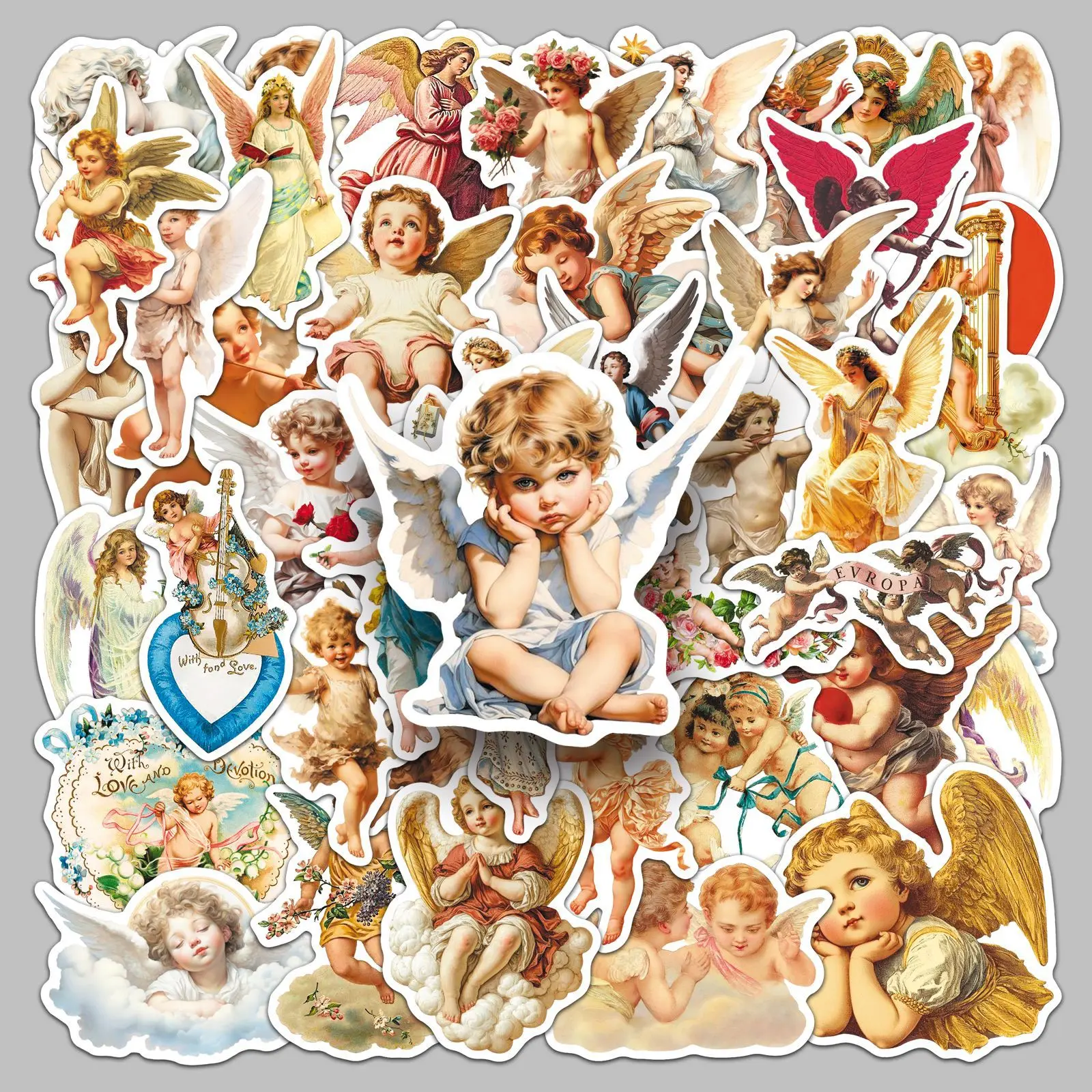 50pcs/1 lot Angel Charm Stickers Retro Western Mythology Cupid DIY Phone Case, Milk Tea Cup, Notebook Stickers
50pcs/1 lot Angel Charm Stickers Retro Western Mythology Cupid DIY Phone Case, Milk Tea Cup, Notebook Stickers