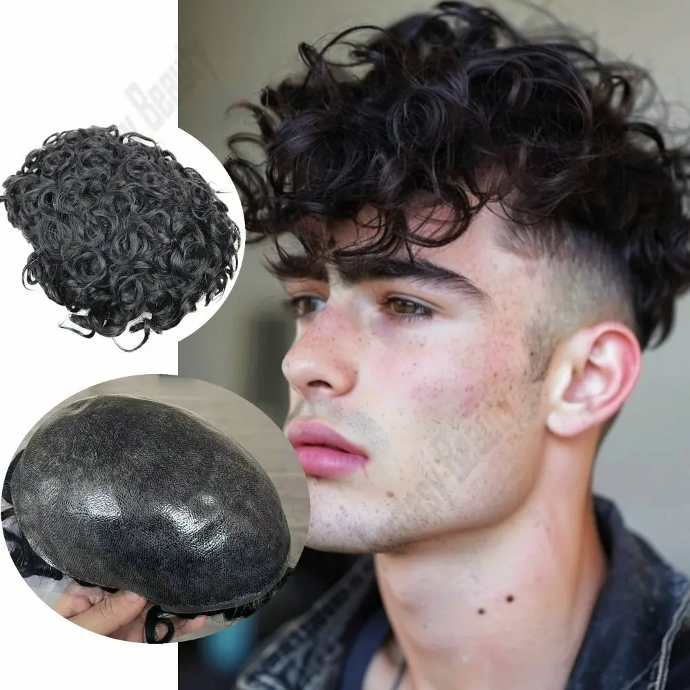 22MM Curly Men's Toupee Human Hair Natural Hairline Durable 0.1mm PU Base Micro Skin Male Wigs Replacement Capillary Prosthesis
22MM Curly Men's Toupee Human Hair Natural Hairline Durable 0.1mm PU Base Micro Skin Male Wigs Replacement Capillary Prosthesis