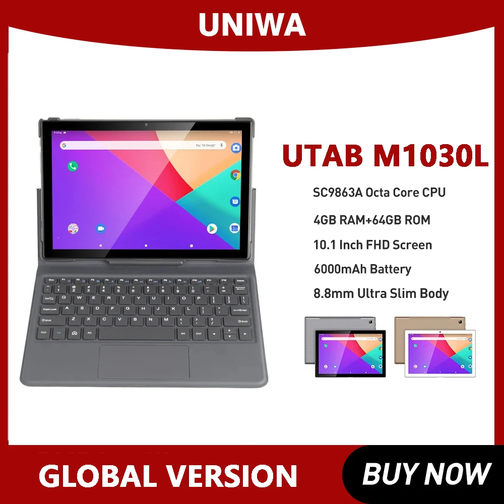 UNIWA UTAB M1030L10.1 Inch 4GB 64GB Android 9.0 4G Tablet PC 5.0MP / 13.0MP Dual SIM Call Touch Tablet Cellphone With Keypad
UNIWA UTAB M1030L10.1 Inch 4GB 64GB Android 9.0 4G Tablet PC 5.0MP / 13.0MP Dual SIM Call Touch Tablet Cellphone With Keypad
