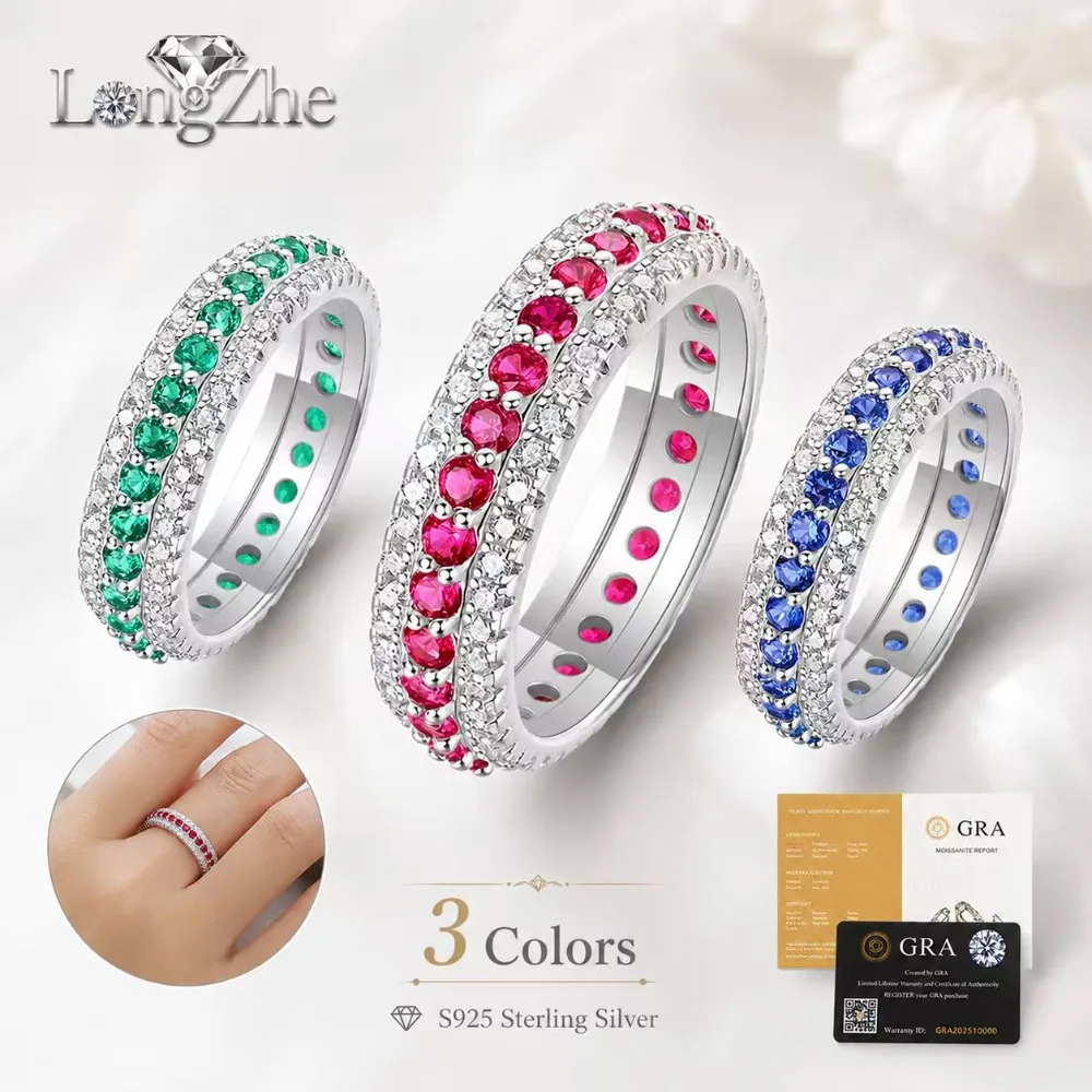 S925 Sterling Silver Moissanite Ring for Women 1.2mm White Moissanite Lab Ruby Sapphire Emerald Wedding Fine Jewelry Gift
S925 Sterling Silver Moissanite Ring for Women 1.2mm White Moissanite Lab Ruby Sapphire Emerald Wedding Fine Jewelry Gift