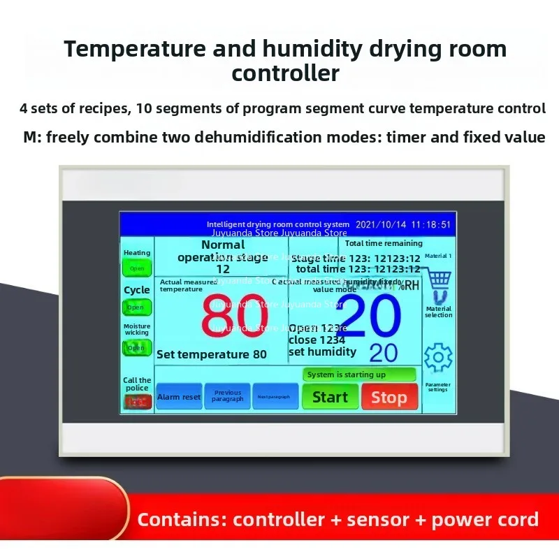 Drying Room Controller Touch Screen Temperature Control Intelligent Temperature and Humidity Control System for Fruit and
Drying Room Controller Touch Screen Temperature Control Intelligent Temperature and Humidity Control System for Fruit and