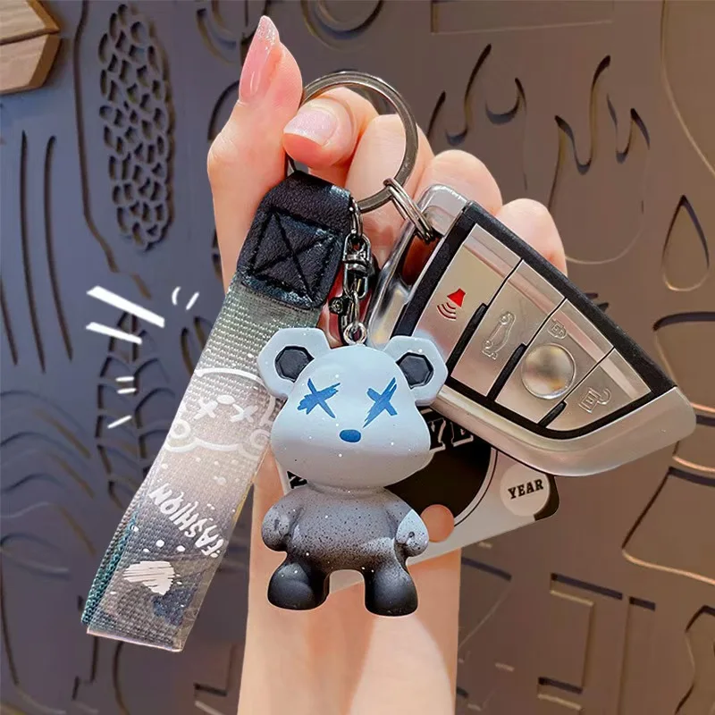 Cute Car Keychain Creative Resin Cartoon Bear Key chain Doll Bag Pendant Fashion Keyring With Lanyard Cars Accessories
Cute Car Keychain Creative Resin Cartoon Bear Key chain Doll Bag Pendant Fashion Keyring With Lanyard Cars Accessories