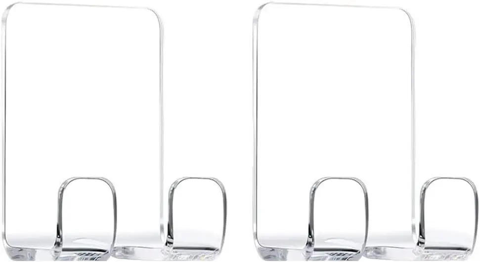 Acrylic Razor Holder Hooks with Adhesive for Bathroom Shower Towel Organizer, 2-Pack
Acrylic Razor Holder Hooks with Adhesive for Bathroom Shower Towel Organizer, 2-Pack
