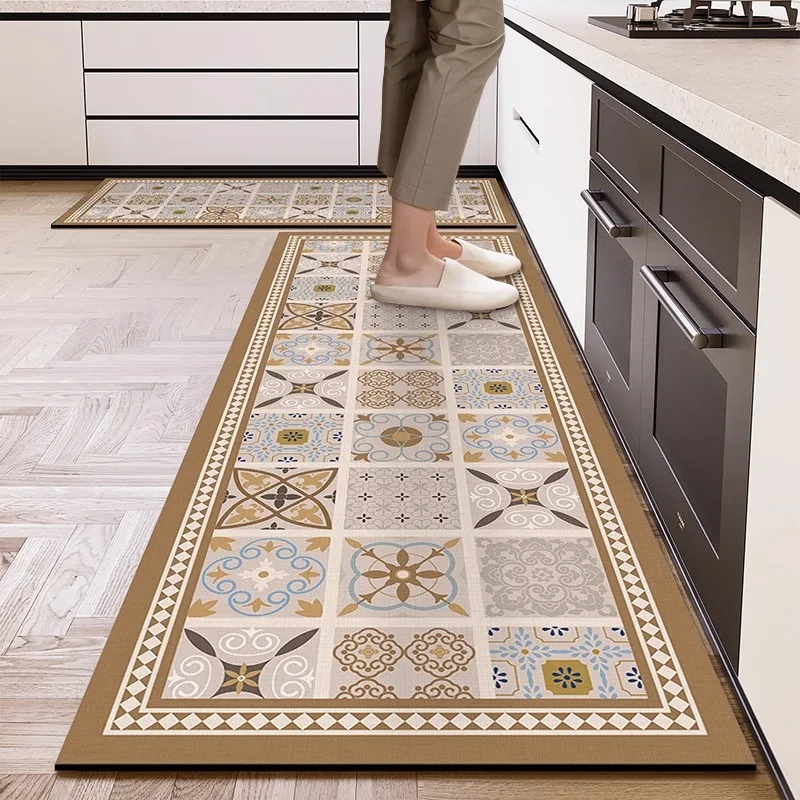 Simple Grid Pattern Kitchen Floor Mat Washable PVC Leather Waterproof Non Slip Household Carpet Dirt Resistant Easy Clean Rug 러그 
Simple Grid Pattern Kitchen Floor Mat Washable PVC Leather Waterproof Non Slip Household Carpet Dirt Resistant Easy Clean Rug 러그