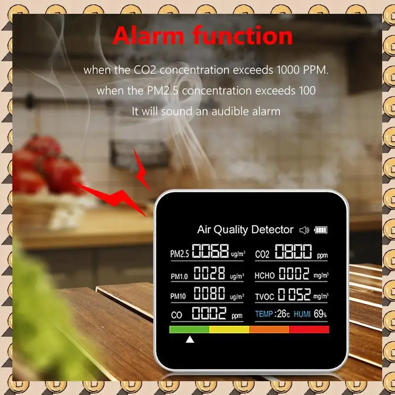A003 Цельный детектор углекислого газа TVOC HCHO PM2.5 PM1.0 PM10 Обнаружение температуры и влажности
A003 Цельный детектор углекислого газа TVOC HCHO PM2.5 PM1.0 PM10 Обнаружение температуры и влажности