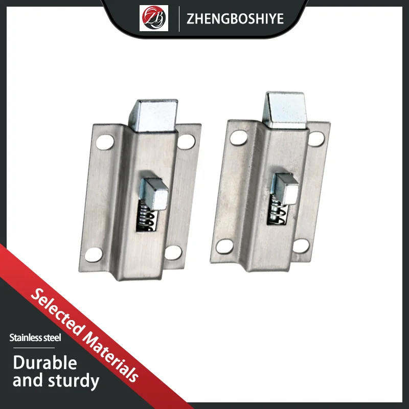 (4pcs) 304 Stainless Steel Telescopic Spring Compression Lock Impact Automatic Lock Front And Rear Tongue Lock