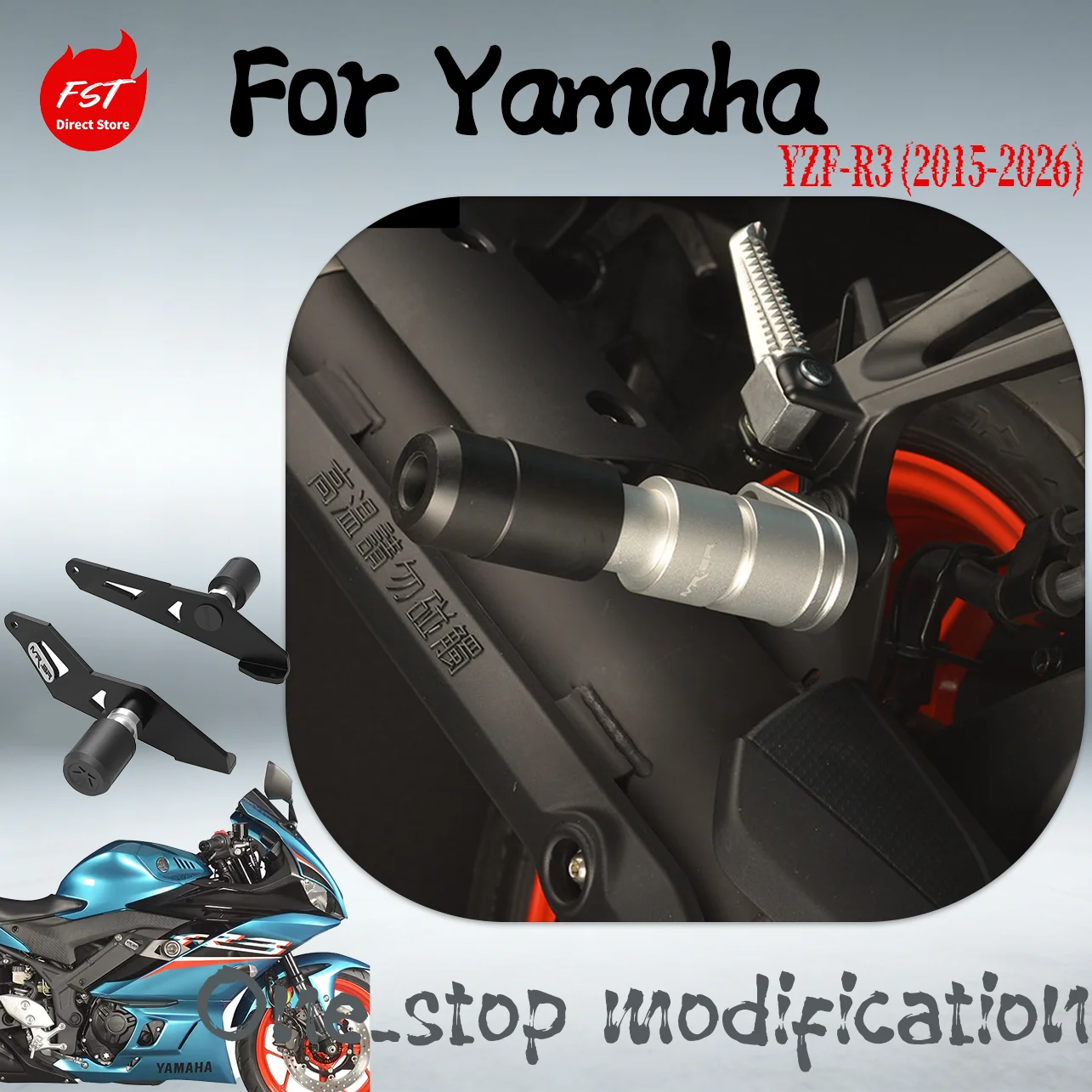 Crash Bar & Frame Sliders Kit For Yamaha YZF-R3 (2015-2026), Racing Engine Guard, Anti-Crash Bumper Protector Accessories
Crash Bar & Frame Sliders Kit For Yamaha YZF-R3 (2015-2026), Racing Engine Guard, Anti-Crash Bumper Protector Accessories