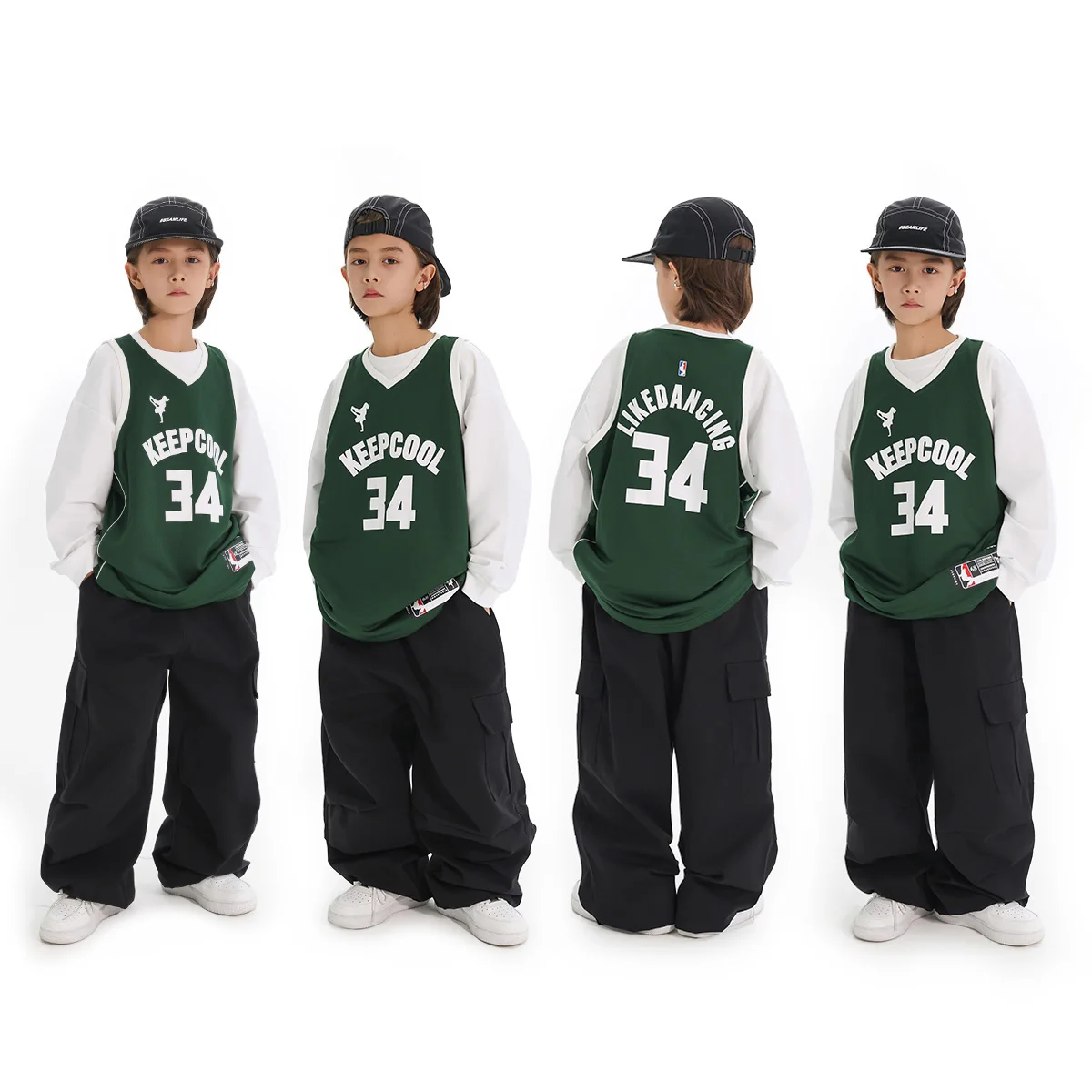 Jazz Dance Outfits Boys Vest Top Cargo Pants Hiphop Suit Children Practice Clothes Street Dance Stage Costumes Wearing DN21864
Jazz Dance Outfits Boys Vest Top Cargo Pants Hiphop Suit Children Practice Clothes Street Dance Stage Costumes Wearing DN21864