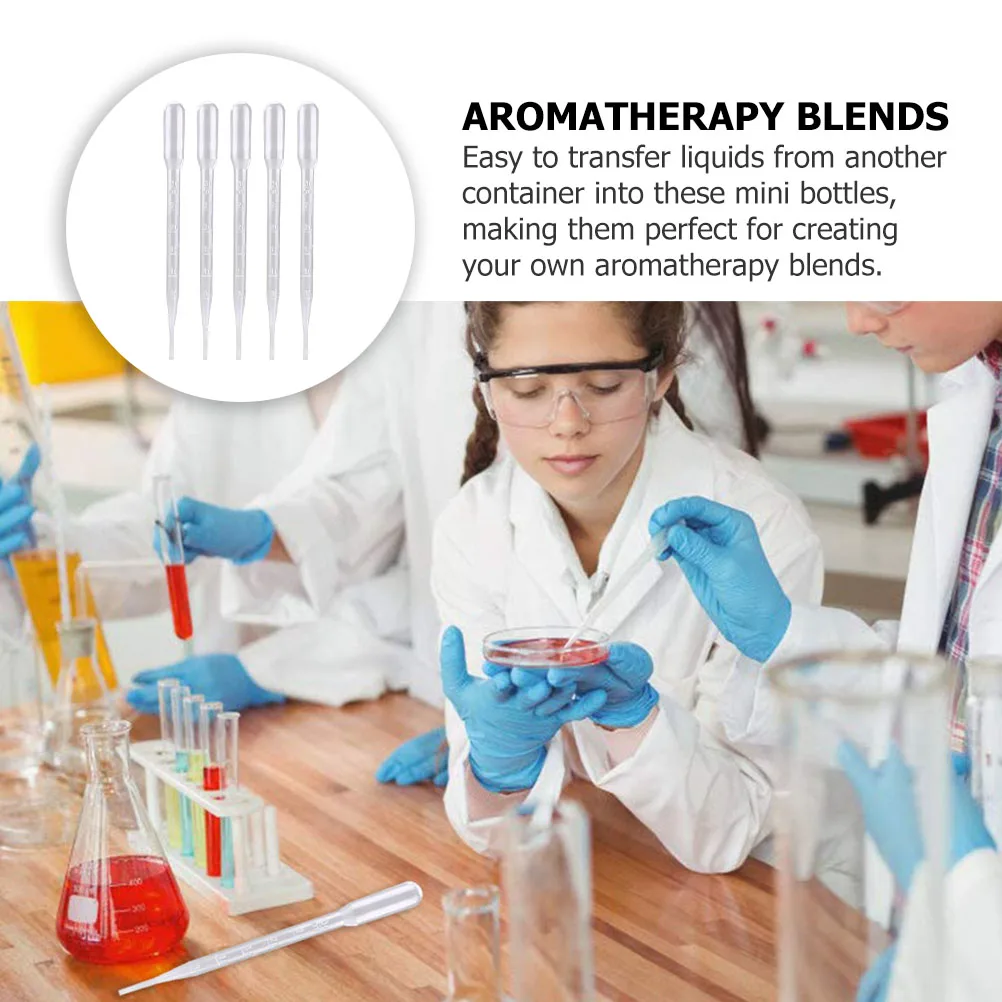 300pcs Graduated Plastic Pipettes 3ml Disposable Dropper Transfer Lab Equipment for Liquid Measurement Mixing Perfume
300pcs Graduated Plastic Pipettes 3ml Disposable Dropper Transfer Lab Equipment for Liquid Measurement Mixing Perfume