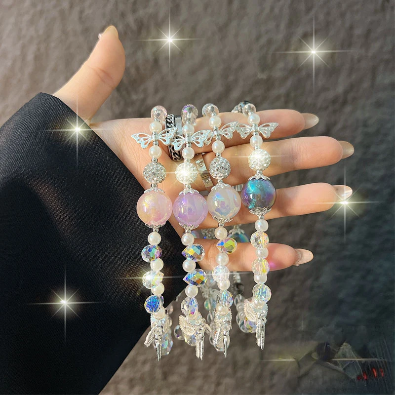 Luxurious Butterfly Sparkling Diamond Crystal Phone Strap Wrist Fashion Dreamcatcher Chain Car Decoration Keychain Bag Pendant
Luxurious Butterfly Sparkling Diamond Crystal Phone Strap Wrist Fashion Dreamcatcher Chain Car Decoration Keychain Bag Pendant