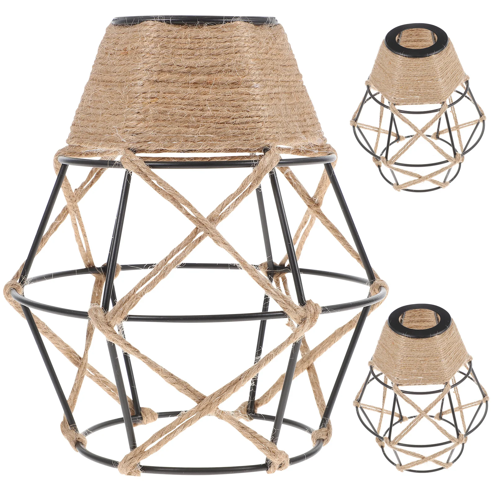 3 Pcs Chandelier Shade Ceiling Lamp Decor Rope Weaving Light Cover Retro Metal Hand Woven Iron Warm Atmosphere
3 Pcs Chandelier Shade Ceiling Lamp Decor Rope Weaving Light Cover Retro Metal Hand Woven Iron Warm Atmosphere