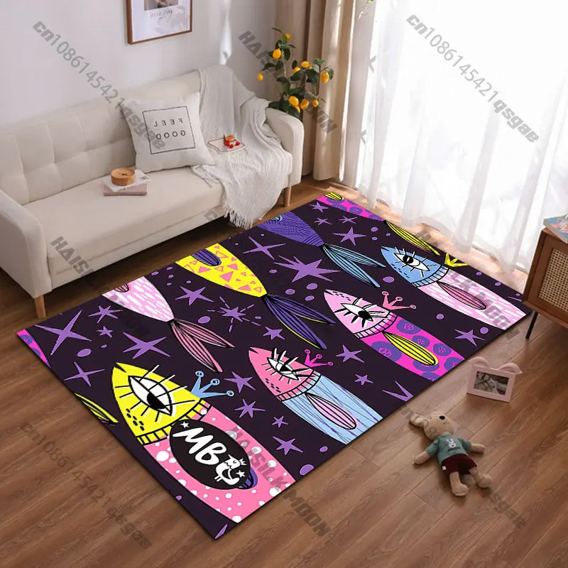 Colorful whimsical fish space carpet Yoga living room room decor children's crawling mat doormat area rug games mat
Colorful whimsical fish space carpet Yoga living room room decor children's crawling mat doormat area rug games mat