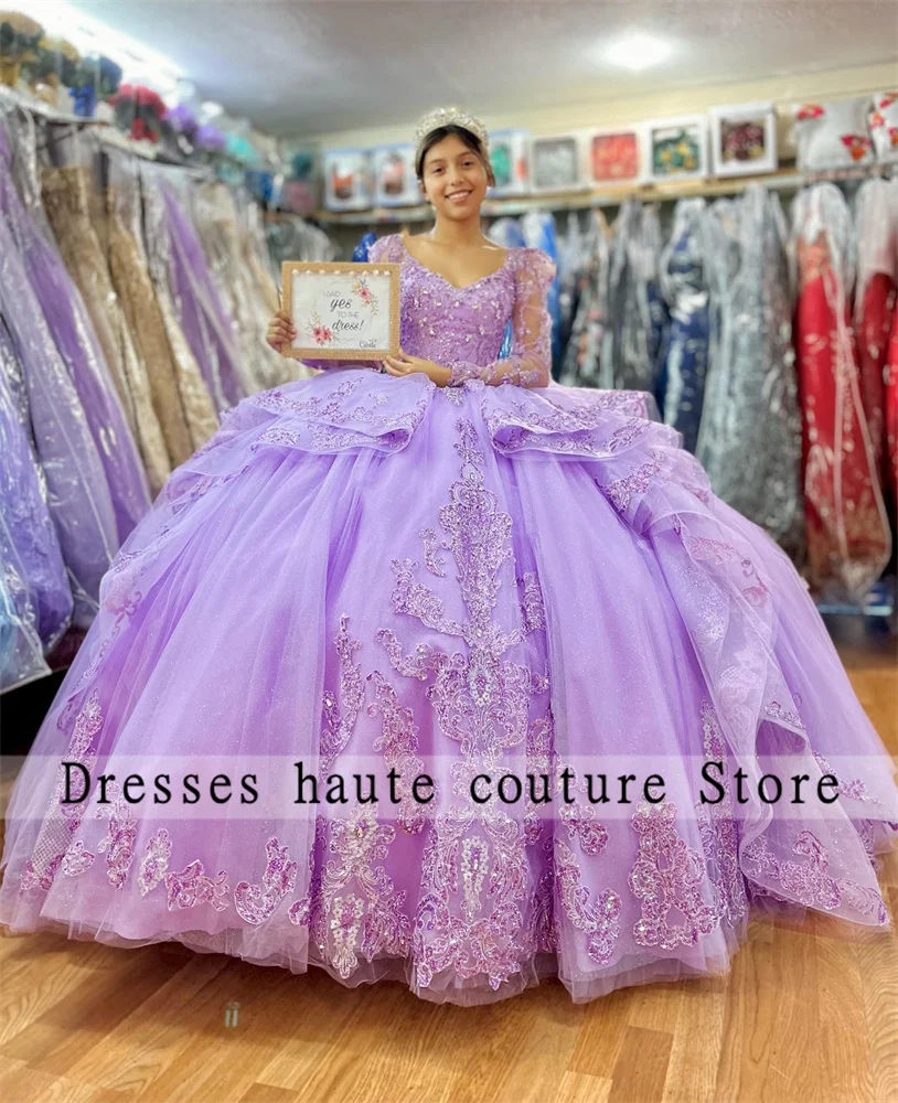 Purple Lace Beaded Quinceanera Dresses Ball Gown 2025 Appliques Customized Sweet 16 Dress Party Gown Vestidos De 15 Quinceañera
Purple Lace Beaded Quinceanera Dresses Ball Gown 2025 Appliques Customized Sweet 16 Dress Party Gown Vestidos De 15 Quinceañera