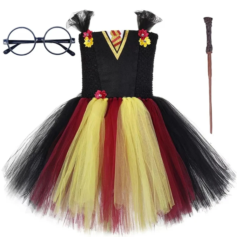 Kids Harri Poter Costumes for Girls School of Wizardry Fancy Dresses with Magic Wand Glasses Children Carnival Halloween Outfit
Kids Harri Poter Costumes for Girls School of Wizardry Fancy Dresses with Magic Wand Glasses Children Carnival Halloween Outfit
