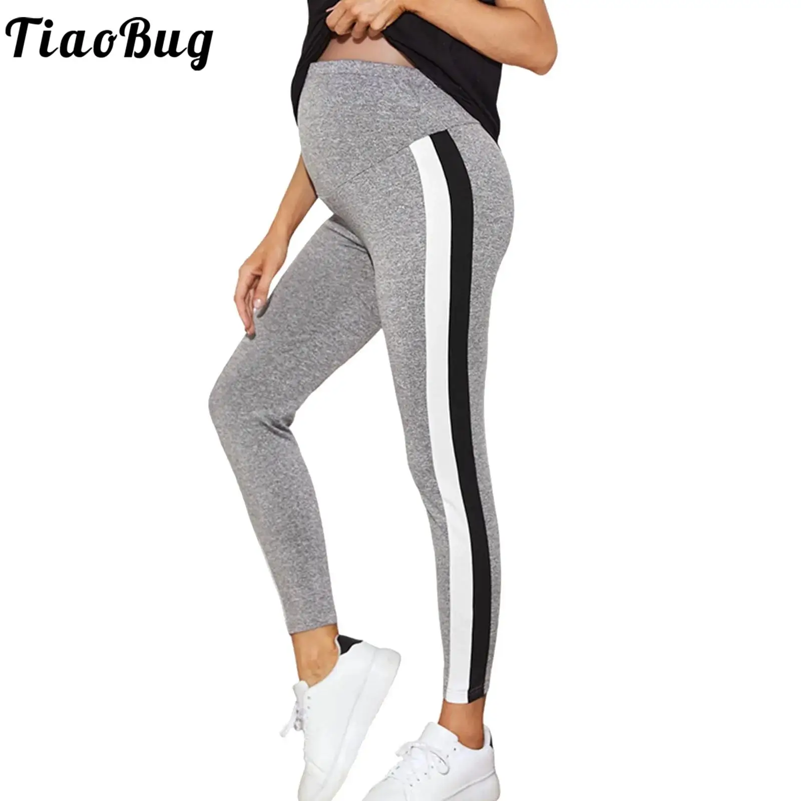 Maternity Yoga Sports Pants Pregnant Women Over The Belly Side Striped Leggings Elastic Waistband Stretchy Workout Trousers
Maternity Yoga Sports Pants Pregnant Women Over The Belly Side Striped Leggings Elastic Waistband Stretchy Workout Trousers