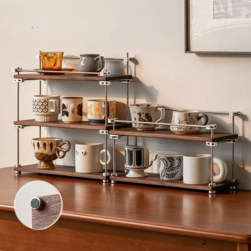 Solid wood rack, antique office desktop, multi-layer storage rack, industrial style cafe cup rack 0.4 meters, three-layer rack
Solid wood rack, antique office desktop, multi-layer storage rack, industrial style cafe cup rack 0.4 meters, three-layer rack