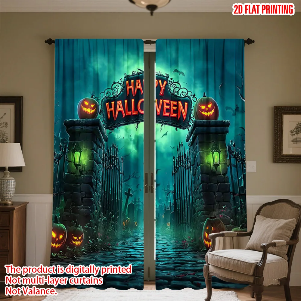 2pcs 2D flat printing Halloween Drapes Blue Moon Cemetery Versatile 100% Polyester Without Electricity Spring for Wall art Party
2pcs 2D flat printing Halloween Drapes Blue Moon Cemetery Versatile 100% Polyester Without Electricity Spring for Wall art Party