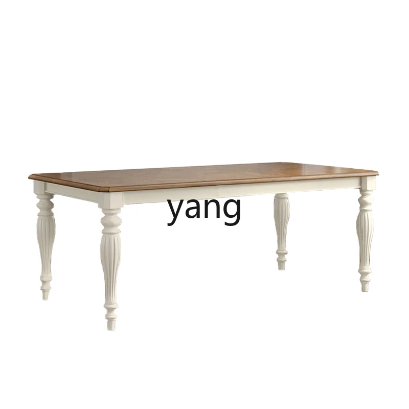 LTT household solid wood long dining table small apartment French retro restaurant rectangular dining table
LTT household solid wood long dining table small apartment French retro restaurant rectangular dining table