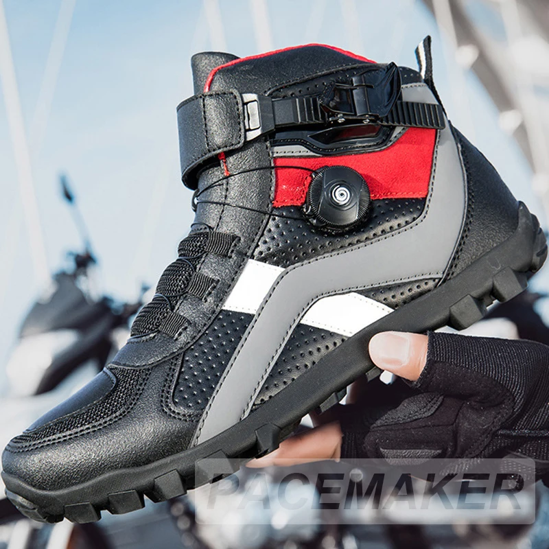 New Motorcycle Boots Cow Leather Wear-resisting Motorcyclist Shoes Professional Moto Riding Boots Non-slip Rubber Sole Outdoor
New Motorcycle Boots Cow Leather Wear-resisting Motorcyclist Shoes Professional Moto Riding Boots Non-slip Rubber Sole Outdoor