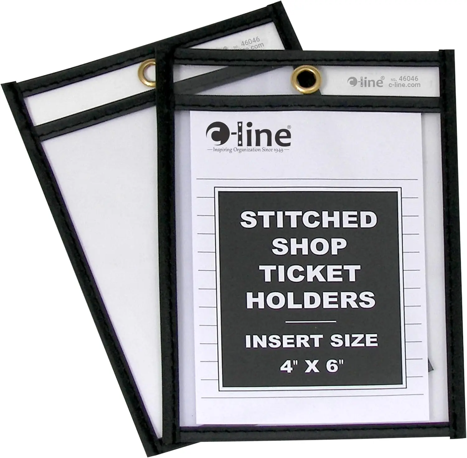 Clear Stitched Ticket Holders with Eyelet for Hanging, 4x6 Inches, 25 Pack
Clear Stitched Ticket Holders with Eyelet for Hanging, 4x6 Inches, 25 Pack