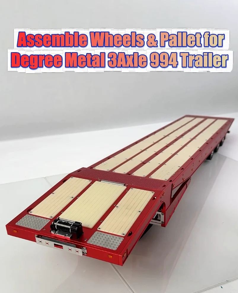 Degree 994 Metal 3Axle Gooseneck Trailer Electric Support Leg Winch For 1/14 DIY TAMIYA Remote Control Tractor Truck Model
Degree 994 Metal 3Axle Gooseneck Trailer Electric Support Leg Winch For 1/14 DIY TAMIYA Remote Control Tractor Truck Model