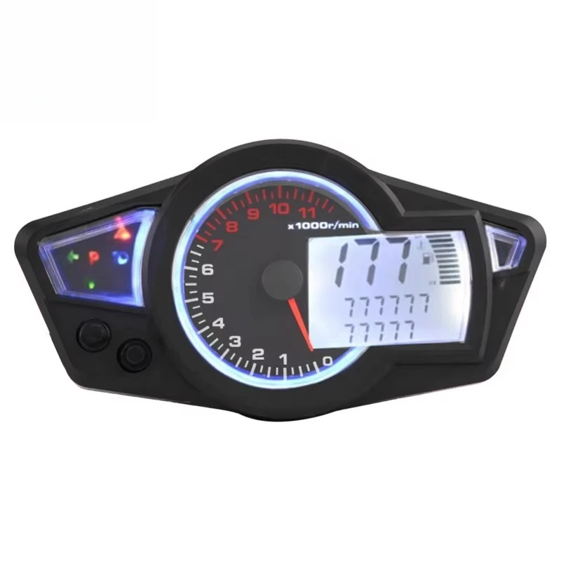 Motorcycle LCD Speedometer Motorcycle Digital Odometer Speedometer Tachometer Fit for 2&4 Cylinders
Motorcycle LCD Speedometer Motorcycle Digital Odometer Speedometer Tachometer Fit for 2&4 Cylinders