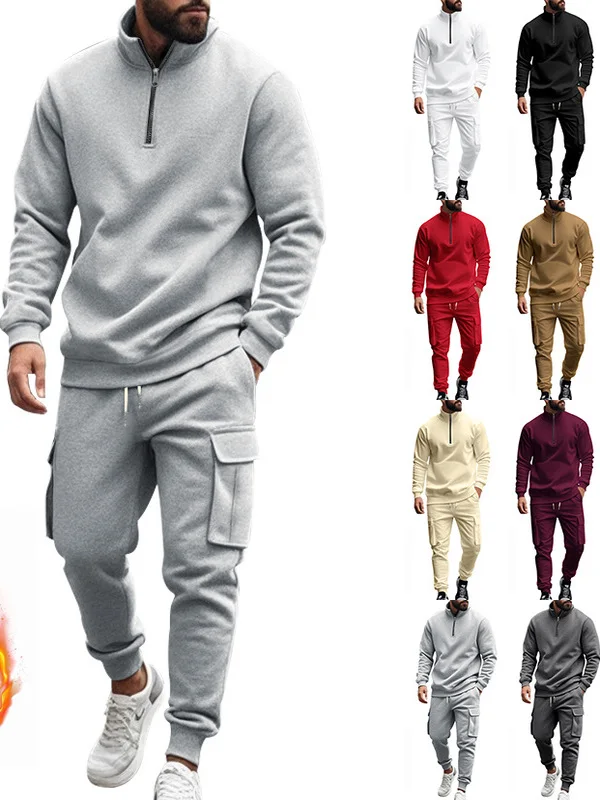 Men's Casual Fce Lined Hoodie And Pants Set Stand Collar f Zip up Slim Fit Leisure Outdoor Indoor Sports Travel Gear
Men's Casual Fce Lined Hoodie And Pants Set Stand Collar f Zip up Slim Fit Leisure Outdoor Indoor Sports Travel Gear