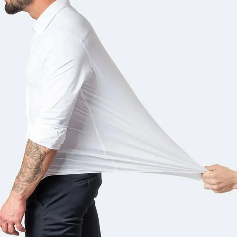 6XL New Summer Black Men's Shirt Elastic Force Non-Iron Long CleanFit Waist-Cinching PU Leather Neck Two-Piece Effect
6XL New Summer Black Men's Shirt Elastic Force Non-Iron Long CleanFit Waist-Cinching PU Leather Neck Two-Piece Effect