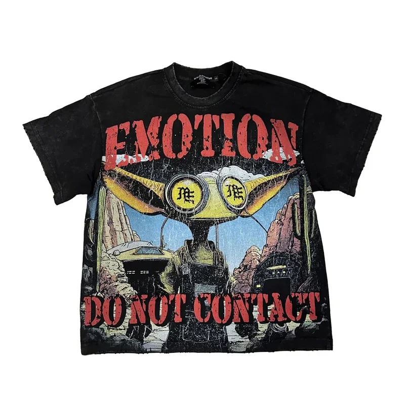 American Hip Hop Trendy Brand MIXED EMOTION T-shirt High Street Creative Print Couple Summer Casual Short Sleeve Tops
American Hip Hop Trendy Brand MIXED EMOTION T-shirt High Street Creative Print Couple Summer Casual Short Sleeve Tops