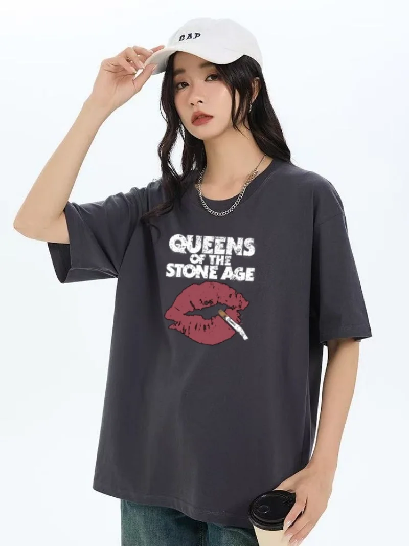 Summer new cartoon letter printed loose and comfortable cotton half sleeved unisex short sleeved versatile women's T-shirt
Summer new cartoon letter printed loose and comfortable cotton half sleeved unisex short sleeved versatile women's T-shirt