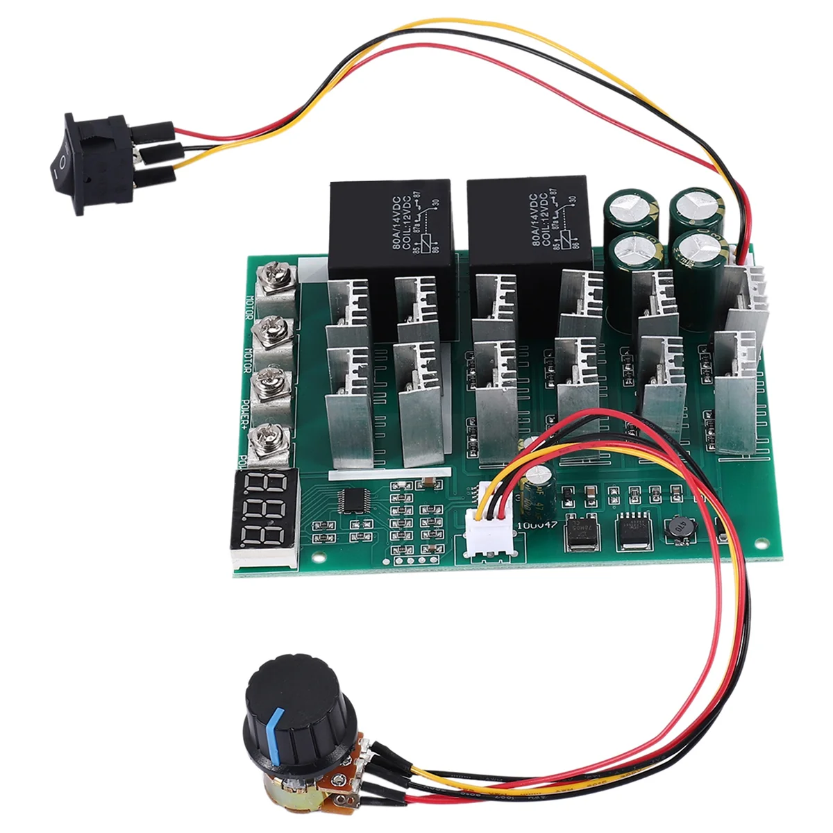 HOT!DC 10-55V 12V 24V 36V 48V 55V 100A Motor Speed Controller PWM HHO RC Reverse Control Switch with LED Display
HOT!DC 10-55V 12V 24V 36V 48V 55V 100A Motor Speed Controller PWM HHO RC Reverse Control Switch with LED Display