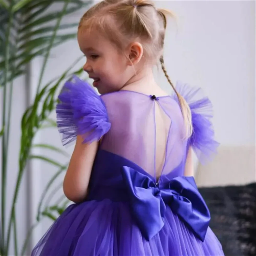 Purple Fluffy Tulle Flower Girl Dress Backless Wedding Lovely Child's First Communion Birthday Party Dress Princess Gift
Purple Fluffy Tulle Flower Girl Dress Backless Wedding Lovely Child's First Communion Birthday Party Dress Princess Gift