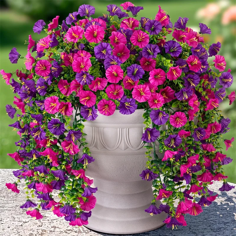2PC Artificial Morning Glory Hanging Flowers Fake Flower Outdoor Home Garden Wall Hanging Petunias Plants Birthday Wedding Decor
2PC Artificial Morning Glory Hanging Flowers Fake Flower Outdoor Home Garden Wall Hanging Petunias Plants Birthday Wedding Decor