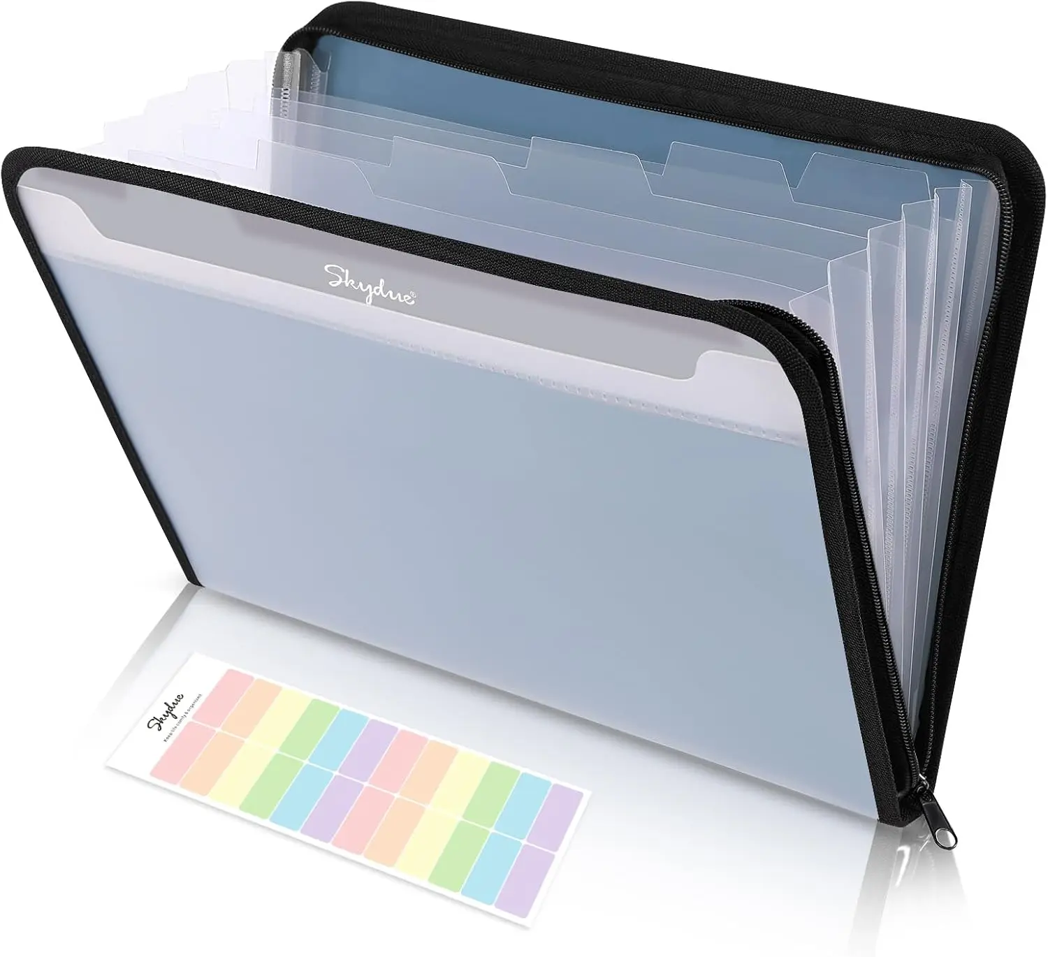 7-Pocket Accordion Folder, Letter Size, Double Zipper, Clear Front Pocket, Durable, Blue
7-Pocket Accordion Folder, Letter Size, Double Zipper, Clear Front Pocket, Durable, Blue