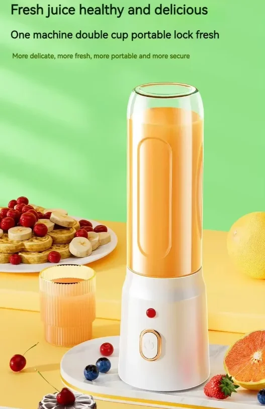 Portable Blender Juicer 450ML Mini Electric Usb Rechargeable Smoothie Blender Fresh Fruit Mixer Juicers Citru Orange Juicer Cup
Portable Blender Juicer 450ML Mini Electric Usb Rechargeable Smoothie Blender Fresh Fruit Mixer Juicers Citru Orange Juicer Cup