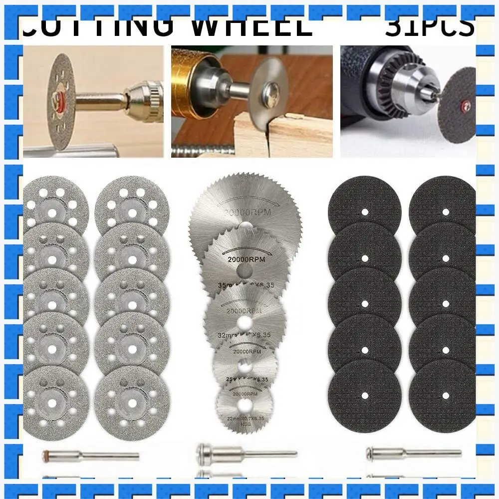 ABNG 31Pcs Cutting Wheel Discs Set,Diamond Cutting Tool Wood/Glass/Stone Cut Off Circular Saw Blades, Resin Cut Off Discs Kit
ABNG 31Pcs Cutting Wheel Discs Set,Diamond Cutting Tool Wood/Glass/Stone Cut Off Circular Saw Blades, Resin Cut Off Discs Kit