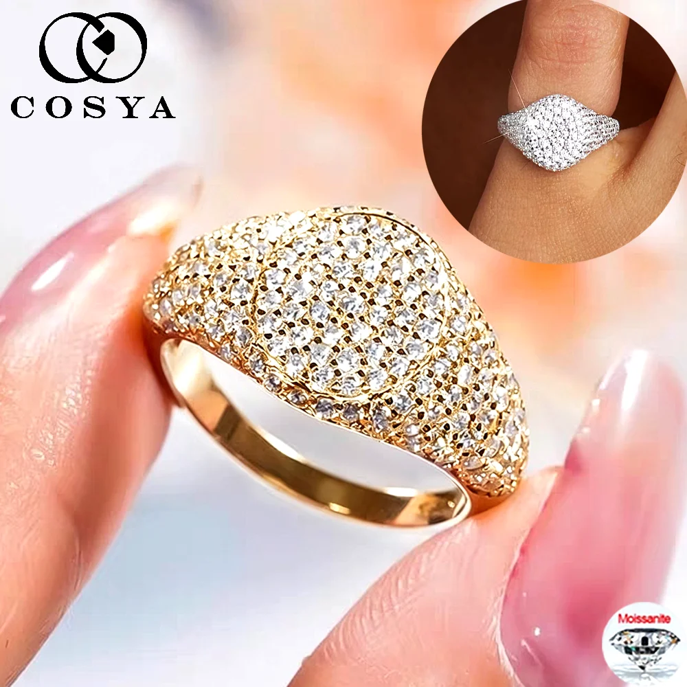 COSYA D Color Full Moissanite Ring for Women S925 Silver Plated 18K Gold Sparkling Hip Hop Eternity Band Party Fine Jewelry Gift
COSYA D Color Full Moissanite Ring for Women S925 Silver Plated 18K Gold Sparkling Hip Hop Eternity Band Party Fine Jewelry Gift