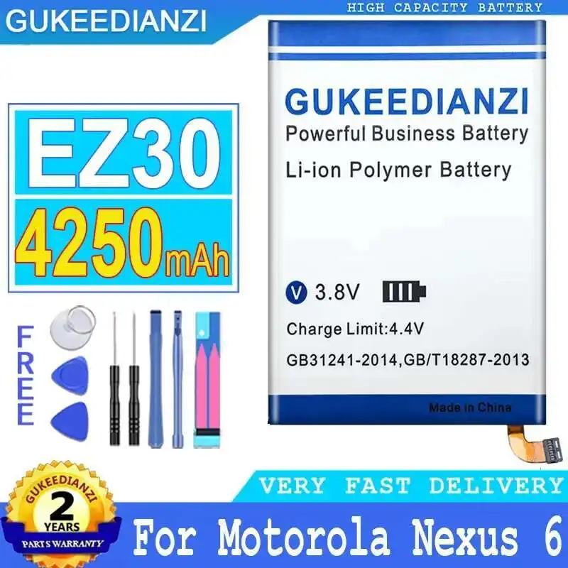 Mobile Phone Battery EZ30 High-Capacity For Motorola Nexus 6 XT1115 XT1110 xt1103 nexus6 Safe 4250mAh
Mobile Phone Battery EZ30 High-Capacity For Motorola Nexus 6 XT1115 XT1110 xt1103 nexus6 Safe 4250mAh