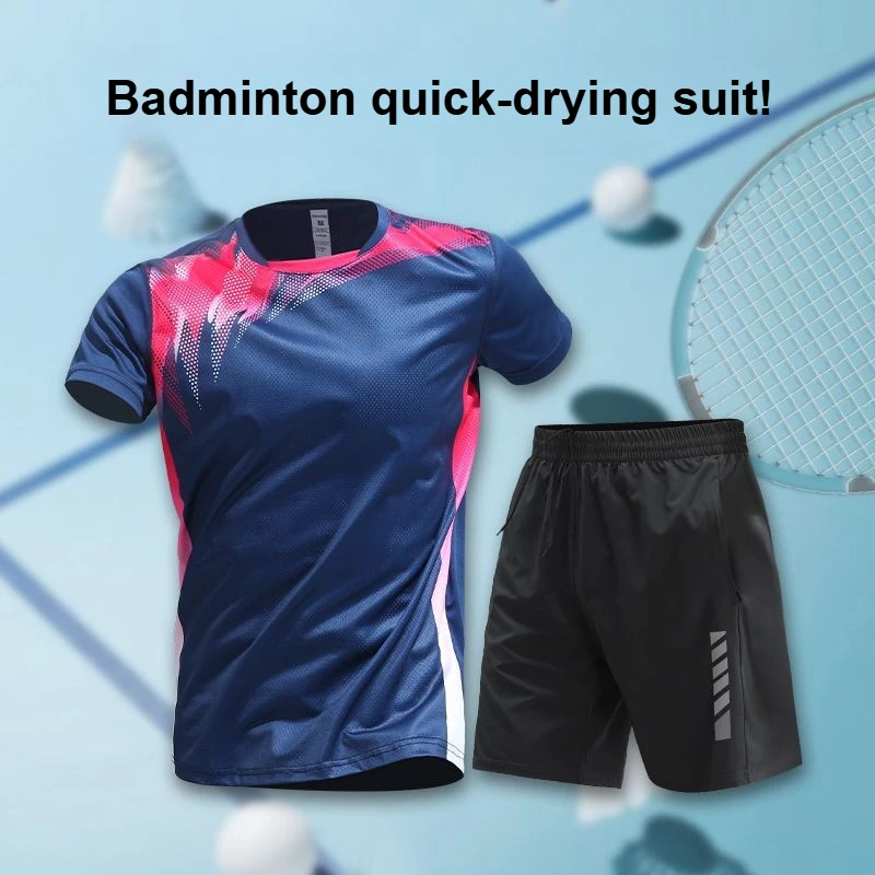 Badminton Sports Suit Men's Summer Quick-drying Equipment Full Set of Table Tennis Tennis Training Clothes Short-sleeved T-shirt
Badminton Sports Suit Men's Summer Quick-drying Equipment Full Set of Table Tennis Tennis Training Clothes Short-sleeved T-shirt