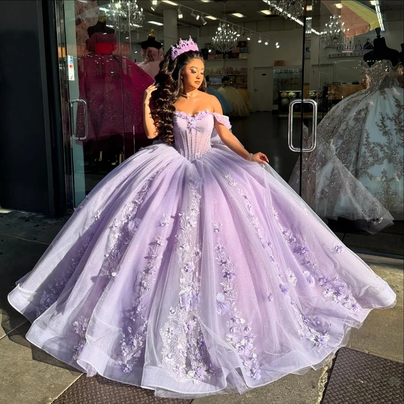 Светло-сиреневое блестящее платье принцессы Sweet 16, платья Quinceanera, аппликация, кружево, цветок, бусы, бант, тюлевой корсет, вечерние, день рождения, Vestido De 15
Светло-сиреневое блестящее платье принцессы Sweet 16, платья Quinceanera, аппликация, кружево, цветок, бусы, бант, тюлевой корсет, вечерние, день рождения, Vestido De 15